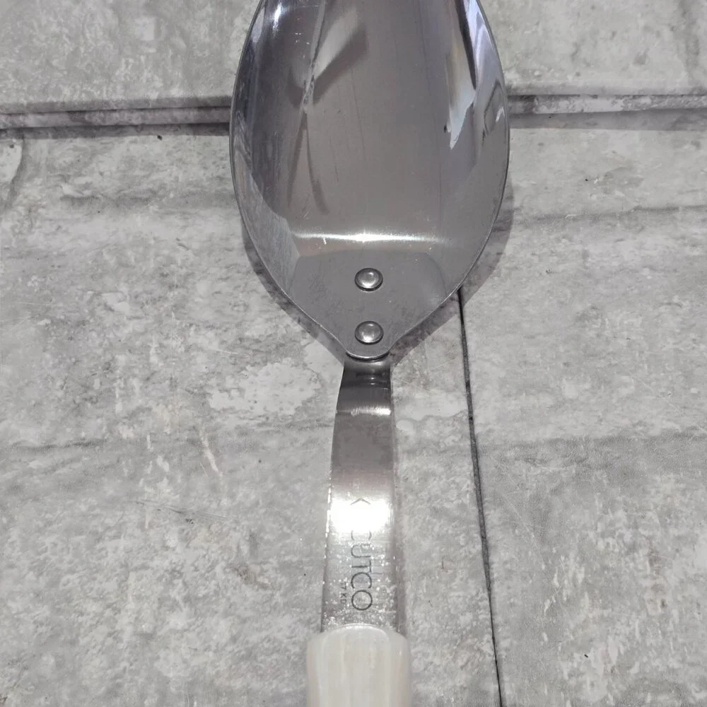 Vintage Cutco Pearl Handle Serving Spoon #1712 Stainless Steel‎ USA 12